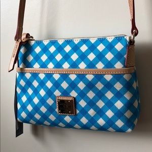 NWT Dooney & Bourke blue gingham crossbody